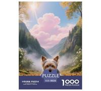 Terrier de Yorkshire 1000 Piece Puzzle Games for Adults with Extra Fun Challenges Jigsaw Puzzle Home Decoration for The Whole Family 38x26cm/1000pcs