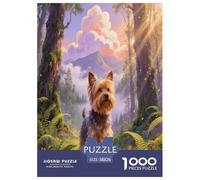 Terrier de Yorkshire 1000 Piece Puzzle Games for Adults with Extra Fun Challenges Jigsaw Puzzle Perro Mascota Home Decoration for The Whole Family 38x26cm/1000pcs