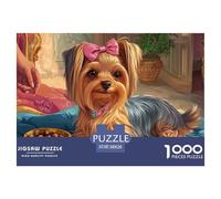 Terrier de Yorkshire 1000 Pieces Jigsaw Puzzles For Adults EduGatoional Games Stress Relieving Entertainment Exercise The Memory of The Brain For Adults Gifts 38x26cm/1000pcs