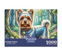 Terrier de Yorkshire 1000 Pieces Jigsaw Puzzles For Adults EduGatoional Games Stress Relieving Entertainment Cultivate The Spirit of Teamwork for Adults and Kids, Age 12 Years Up 38x26cm/1000pcs