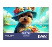 Terrier de Yorkshire 1000 Piezas Pet Dog Puzle para Adultos Rompecabezas Imposible Y Niños Mayores De 12 Años Entretenimiento Creativo Obra De Arte De Juego De Rompecabezas Pasatiempo Creati