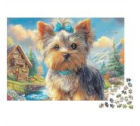 Terrier de Yorkshire Puzzle 1000 Piezas para Adultos Y Niños Mascota Perro Impossible Rompecabezas Juego Educativo Regalo De Decoración del Hogar 38x26cm/1000pcs