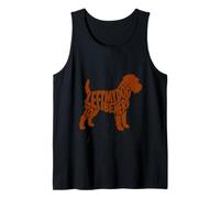 Terrier Dog Art Phrase Retro Distressed Silhouette Vintage Camiseta sin Mangas