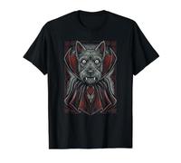 Terrier escocés Halloween Drácula Vampiro Camiseta gráfica económica, Hombre, Negro, M