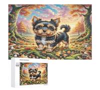 Terrier escocés Puzzle 1000 Piezas Creativo Circular Linda Mascota Animals Rompecabezas Familiar para Adultos Y Niños A 12 Años 3D Maquetas Construir Aliviar Estrés 1000 PCS