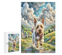 Terrier escocés Puzzle 1000 Piezas Inteligencia 3D Linda Mascota Animals Juguete Educativo Rompecabezas para Niños A 14 Años Y Adultos DIY Creativo Decoración Hogar 1000 PCS