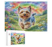 Terrier escocés Puzzle 1000 Piezas Obra De Arte Colorido Linda Mascota Animals Rompecabezas Familiar para Adultos Y Niños A 12 Años Aliviar Estrés Decoración Hogar Moderno 300 PCS