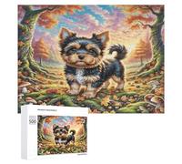 Terrier escocés Puzzle 1000 Piezas Obra De Arte Colorido Linda Mascota Animals Rompecabezas Familiar para Adultos Y Niños A 12 Años Aliviar Estrés Decoración Hogar Moderno 500 PCS