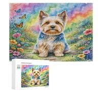 Terrier escocés Puzzle 1000 Piezas Obra De Arte Moderna Linda Mascota Animals Rompecabezas 3D para Adultos Y Niñas A 14 Años DIY Creativo Aliviar Estrés Estera Portátil 300 PCS