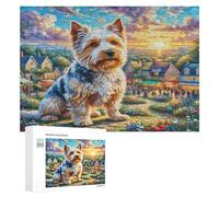 Terrier escocés Puzzles 1000 Piezas Habilidad Intelectual Linda Mascota Animals Desafío Impossible Rompecabezas Familiar 3D para Adultos Y Niños A 12 Años DIY Moderno 300 PCS