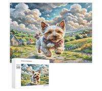 Terrier escocés Puzzles 1000 Piezas Impossible 3D Linda Mascota Animals Desafío Intelectual Rompecabezas para Hombres Y Mujeres A 14 Años DIY Moderno Decoración 500 PCS