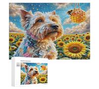 Terrier escocés Puzzles 1000 Piezas Portátil Estera Linda Mascota Animals Rompecabezas 3D para Adultos Y Niños A 12 Años Aliviar Estrés DIY Creativo Decoración del Hogar 300 PCS