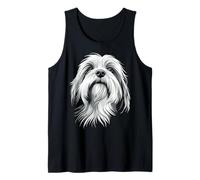 Terrier Tibetano Perro Motivo Mascota ilustración Terrier Tibetano Camiseta sin Mangas