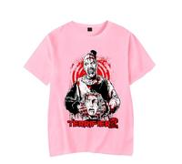 Terrifier 2 Merch Camisetas de películas de Terror Camisetas de Moda para Mujer y Hombre Camisetas Unisex (Pink,XL)