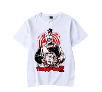 Terrifier 2 Merch Camisetas de películas de Terror Camisetas de Moda para Mujer y Hombre Camisetas Unisex (White,S)