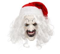 Terrifier Art - Máscara de payaso asesino aterrador, accesorios de disfraz de Halloween espeluznante para adultos, hombres y mujeres (E)