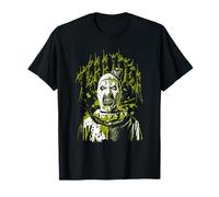 Terrifier Green Splatter Art The Clown Portrait Horror Movie Camiseta