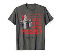 Terrifier Hack Me Into Little Pieces Bloody Text Art Horror Camiseta