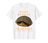 Territorio de Alabama Reptil La Tortuga de Vientre Rojo Camiseta gráfica económica, Hombre, Blanco, S