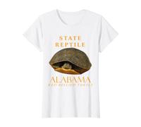 Territorio de Alabama Reptil La Tortuga de Vientre Rojo Camiseta gráfica económica, Mujer, Blanco, M