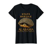 Territorio de Alabama Reptil La Tortuga de Vientre Rojo Camiseta gráfica económica, Mujer, Negro, M