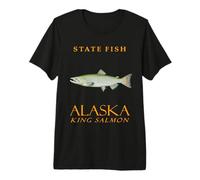 Territorio de Alaska Pescado El Rey Salmón Camiseta Premium