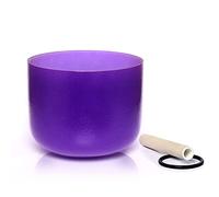 TERRITORY B Note Crown Chakra - Cuenco de cristal esmerilado de cuarzo de color morado, 20 cm