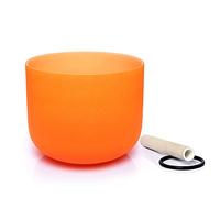 TERRITORY D Note - Cuenco de cristal esmerilado de cuarzo de color naranja, 20 cm