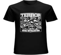 Terror American Beatdown Hardcore Band Total Retaliation Mens T-Shirt Printed Graphic Top Unisex tee Black M
