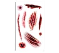 Terror Halloween Facial Decal | Simulación Decoración de maquillaje del cuerpo | Caderas de cara de accesorios, diseño realista, fácil de aplicar, perfecto para el cosplay de Halloweens, fiestas, even