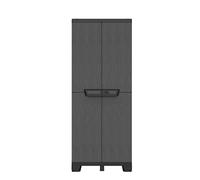 Terry - Ardesia 2680, Armario Escobero de 2 Puertas, 4 Estantes Internos Regulables y Convertibles, Acabado Efecto Piedra, para Exterior e Interior Cubierto, de Plástico, 68 x 39 x 172 cm