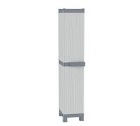 Terry, Base 2350 RUW, Armario 1 puerta, 4 Estantes. 35x43,8x181,8 cm | Organiza garaje, trastero, balcón y lavadero, estantes regulables en altura, 80% de plástico reciclado