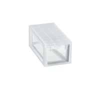 Kreher Caja de almacenaje Terry S – Polipropileno transparente 7L (19,6×39×16 cm)
