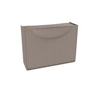 Terry Harmony Box, Zapatero Modular de Pared, Topo Efecto Ratán, 51x19x39 | Guarda hasta 3 pares de zapatos, se puede colgar en la pared y combinar en horizontal y vertical, Made in Italy