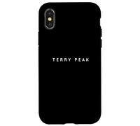 Terry Peak Souvenirs - Esquiadores de estación de esquí, diseño Minimalista Carcasa para iPhone X/XS