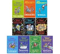 Terry Pratchett Collection 10 Books Set (Truckers, Diggers, Wings, Only You Can Save Mankind, Johnny and the Dead, The Time-travelling Caveman, Dragons at Crumbling Castle & More)