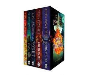 Terry Pratchett Discworld Novels Series 5 Books Collection Box Set (The Colour Of Magic, Equal Rites, Mort, Guards! Guards! & Going Postal)