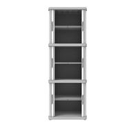 Terry, Rolling Space Cab 3, armario interior y exterior de 3 compartimentos con dos puertas correderas, 3 estantes interiores ajustables, gris, de plástico reciclado, dimensiones: 59 x 36 x 170 cm