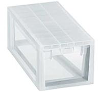 Kreher Caja de almacenaje Terry S – Polipropileno transparente 7L (19,6×39×16 cm)