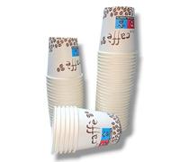 Terryshop74 100 Tazas de Papel de 90 ml Biodegradables más grandes que los tradicionales para Café Largo