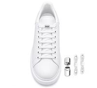 Terryshop74® Cordones Elásticos para Zapatos Blancos 100 cm - Par de Cordones Elásticos Universales Sin Nudo - Ideal para Sneakers, Zapatillas Deportivas, Running, Casual y Tiempo Libre