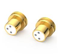 Tertullus 2 tapones XLR XLR para tapón de ruido (chapados en oro, 2 unidades XLR hembra)