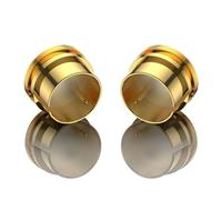 Tertullus 2 tapones XLR XLR para tapón de ruido (chapados en oro, 2 unidades XLR macho)