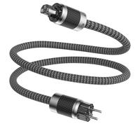 Tertullus Cable de alimentación HiFi C15, audio HiFi con enchufe Schuko y enchufe para dispositivos en frío (E860, 1 m)