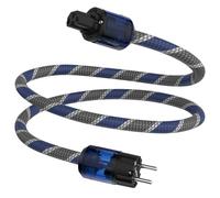 Tertullus Cable de alimentación HiFi High End C15 cable de alimentación de audio HiFi con enchufe Schuko y conector de dispositivo frío (P037, red gris azulado, 2 m)
