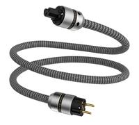 Tertullus Cable de alimentación HiFi High End C15 - Cable de alimentación HiFi de audio frío con enchufe Schuko y conector de dispositivo frío (E820, 1 m)