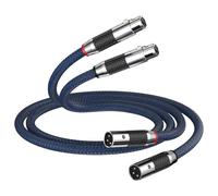 Tertullus Cable de audio XLR de gama alta, conector XLR de 1 m, chapado en plata, OFC xlr, cable estéreo para CD, amplificador de potencia, altavoces de monitor, amplificadores de auriculares
