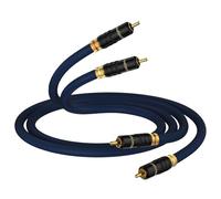 Tertullus Cable RCA de Gama Alta de 1,5 m, OFC Chapado en Plata Con Doble Apantallamiento, 2 Macho a 2 Macho, Cable de Señal Hi-Fi Para CD, Amplificador, Audio, Decodificador