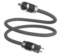 Tertullus HiFi - Cable de alimentación High End C15, cable de alimentación HiFi de audio, con enchufe Schuko y enchufe para dispositivos de frío (E860 (enchufe europeo/C7), 1,5 m
