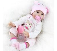 TERTYRES Muñecas Reborn Realistas 22 Pulgadas 55cm Cuerpo de Algodón de Vinilo de Silicona Suave Bebés Recién Nacidos Que Parecen Reales Muñeca con Accesorios para Niños Edad 3+